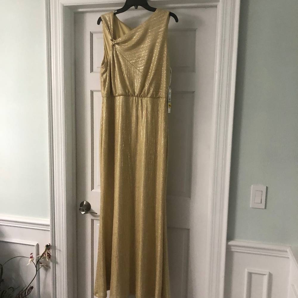 Calvin Klein woman dress gold gown